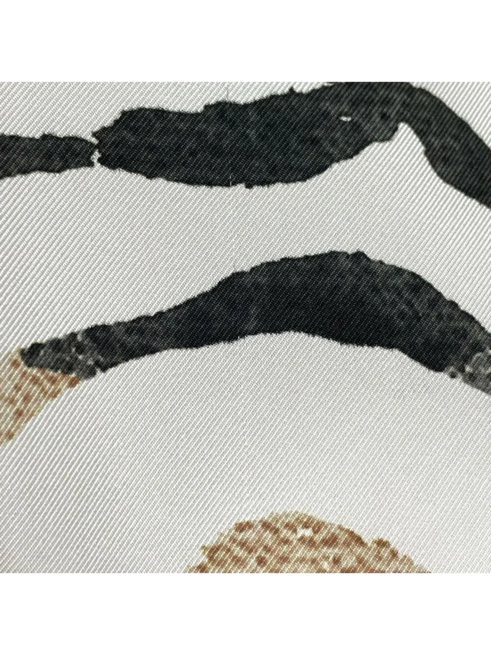 Chanel Scarf CC Logo Camellia Silk Beige Black